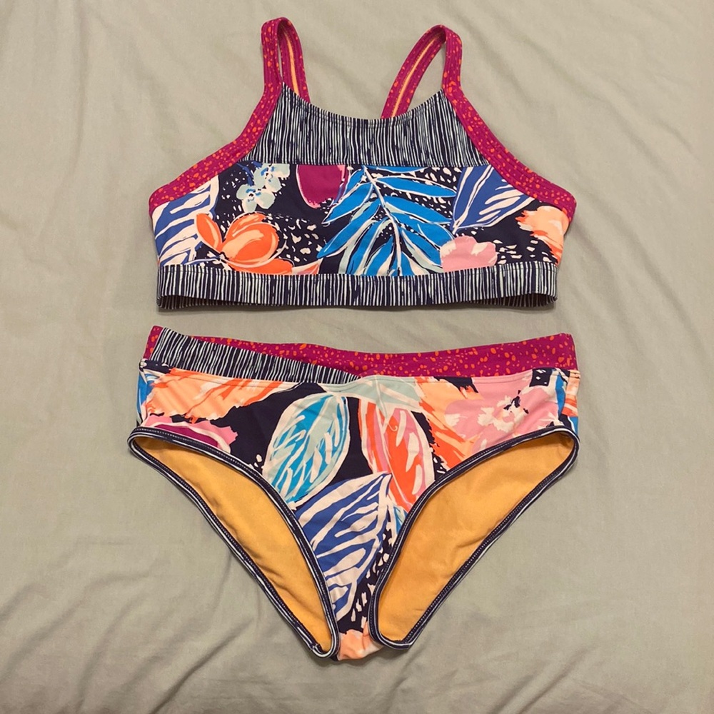 Athleta Girl Paradise Splash Bikini Top and Bottom